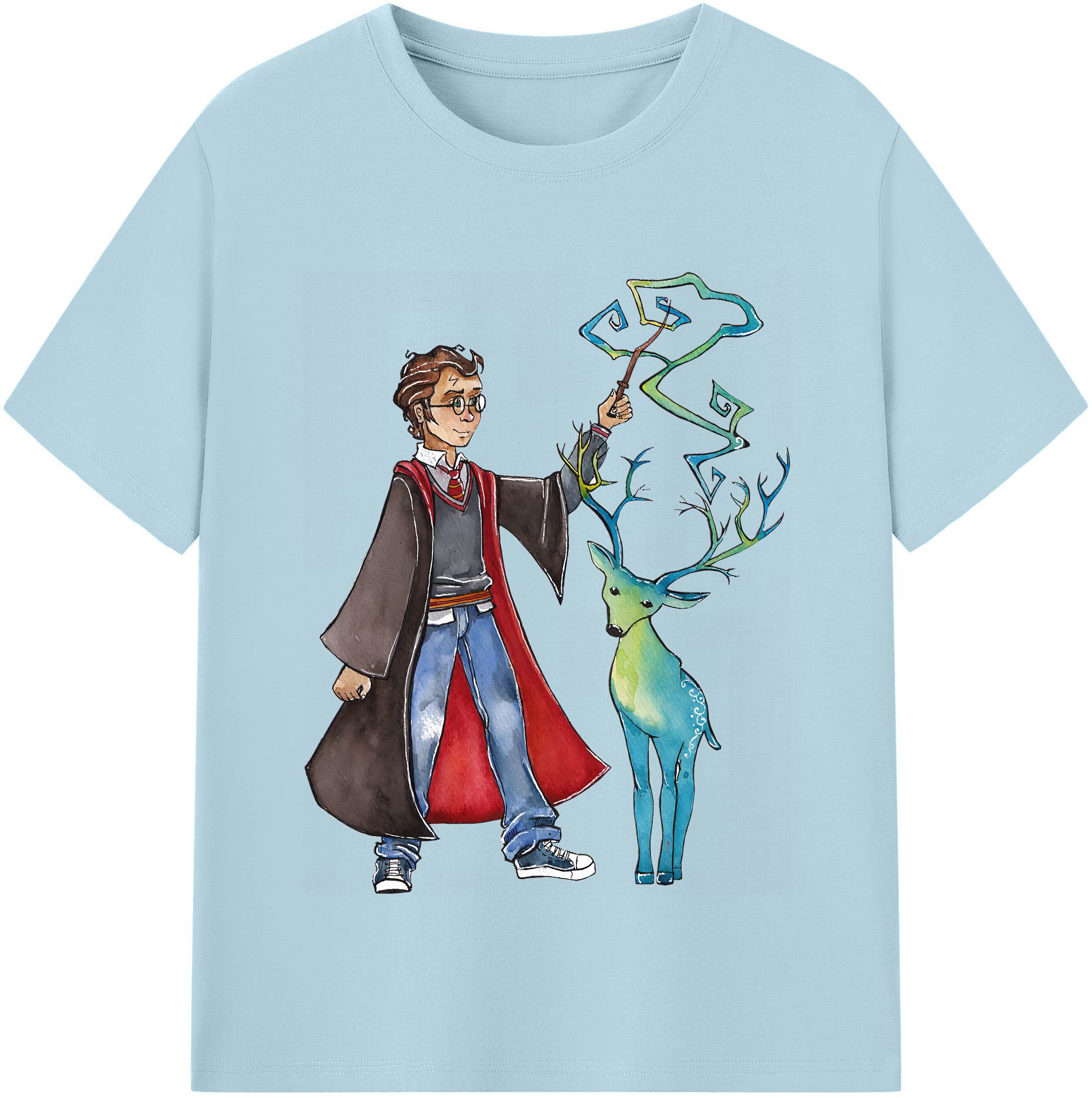 （画像用） Harry Potter ハリー・ポッターシリーズ 綿100％半袖Tシャツ（フロントプリント）